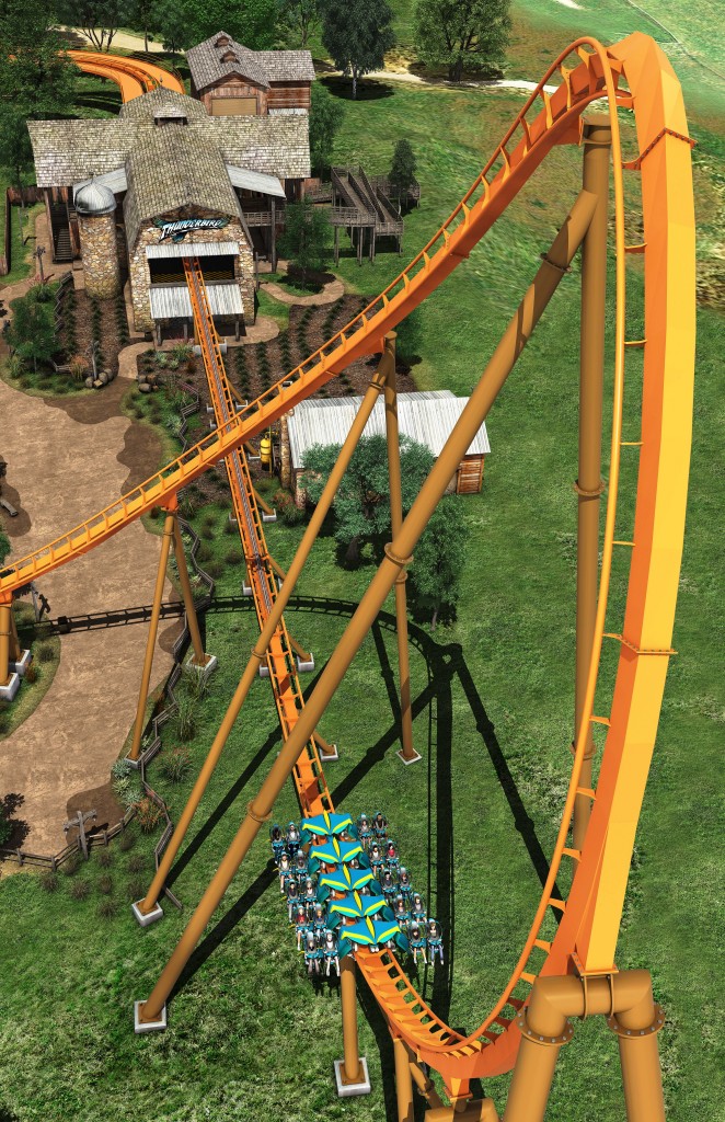 Thunderbird, the first flywheel-launched roller coaster.