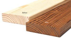 Before and After, Thermally Modified Wood
