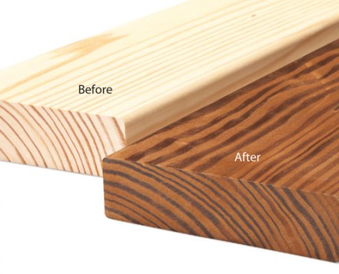 Before and After, Thermally Modified Wood