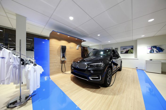 Accessory display area at Karl Knauz Motors.