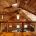 This image shows a dream garage built with hard wood interior and mezzanine.