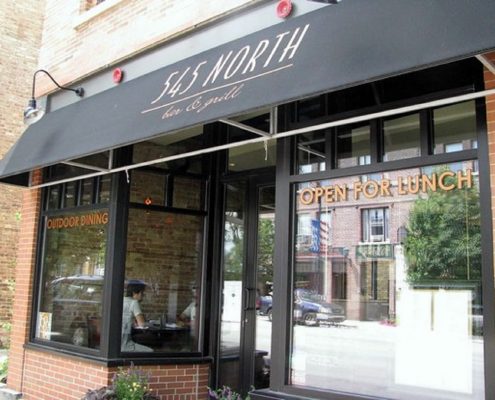 Main entrance to 545 North Bar & Grill on Milwaukee Ave., in Libertyville.