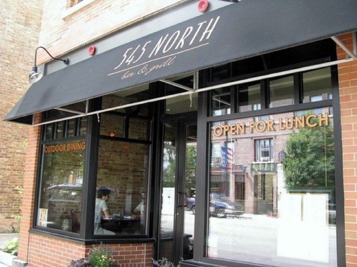 545 North Bar & Grill Main entrance to 545 North Bar & Grill on Milwaukee Ave., in Libertyville.