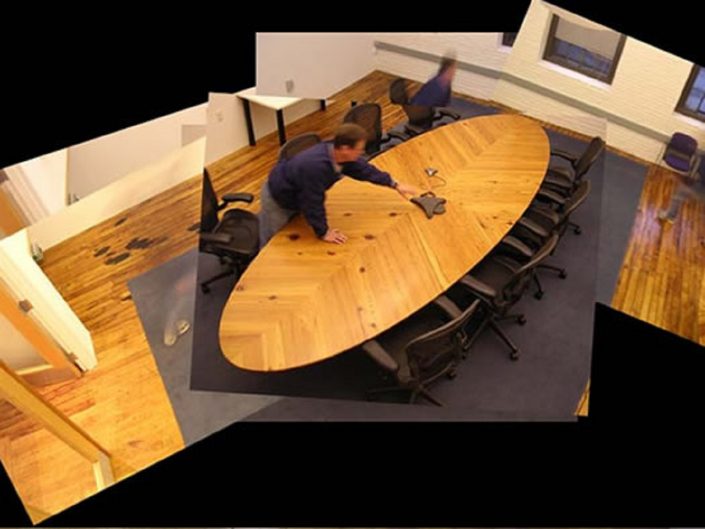 Bleck Design Group Bleck Design Group conference restored hickory floor.