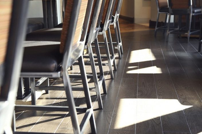 Durable and beautiful porcelain plank flooring at Chili U.