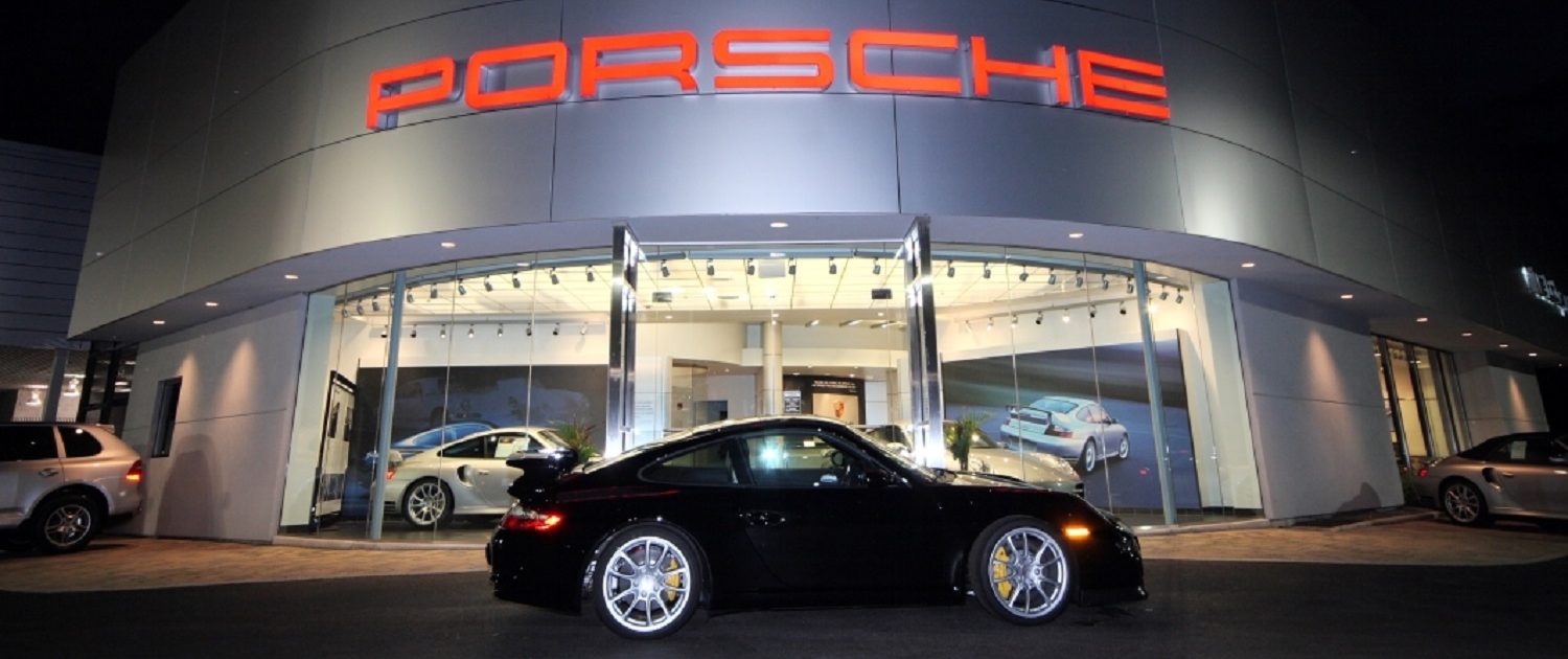 Porsche Exchange Porsche Exchange taught aluminum skin building exterior