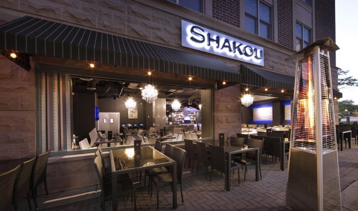 Shakou – Arlington Heights Shakou Arlington Heights outdoor dining and lounge.