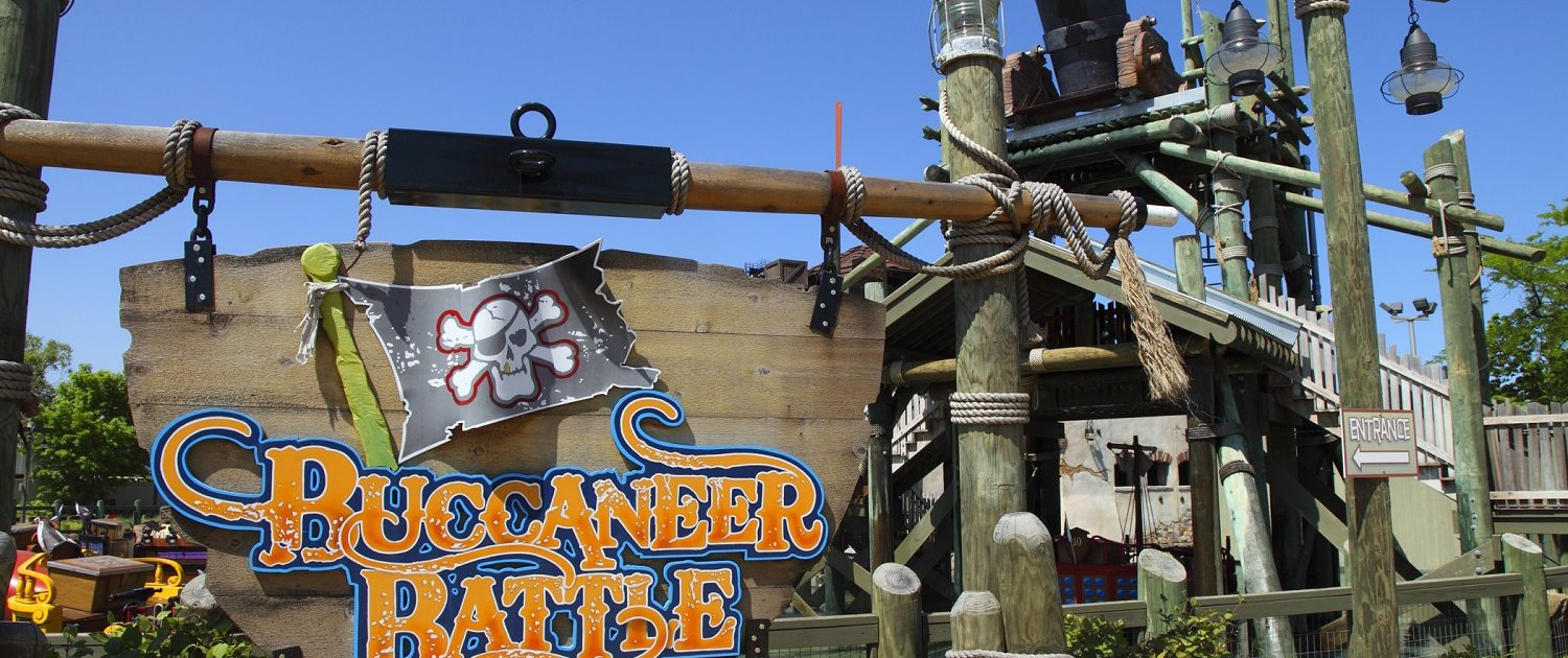 Six Flags Great America - Buccaneer Battle sign marquee.