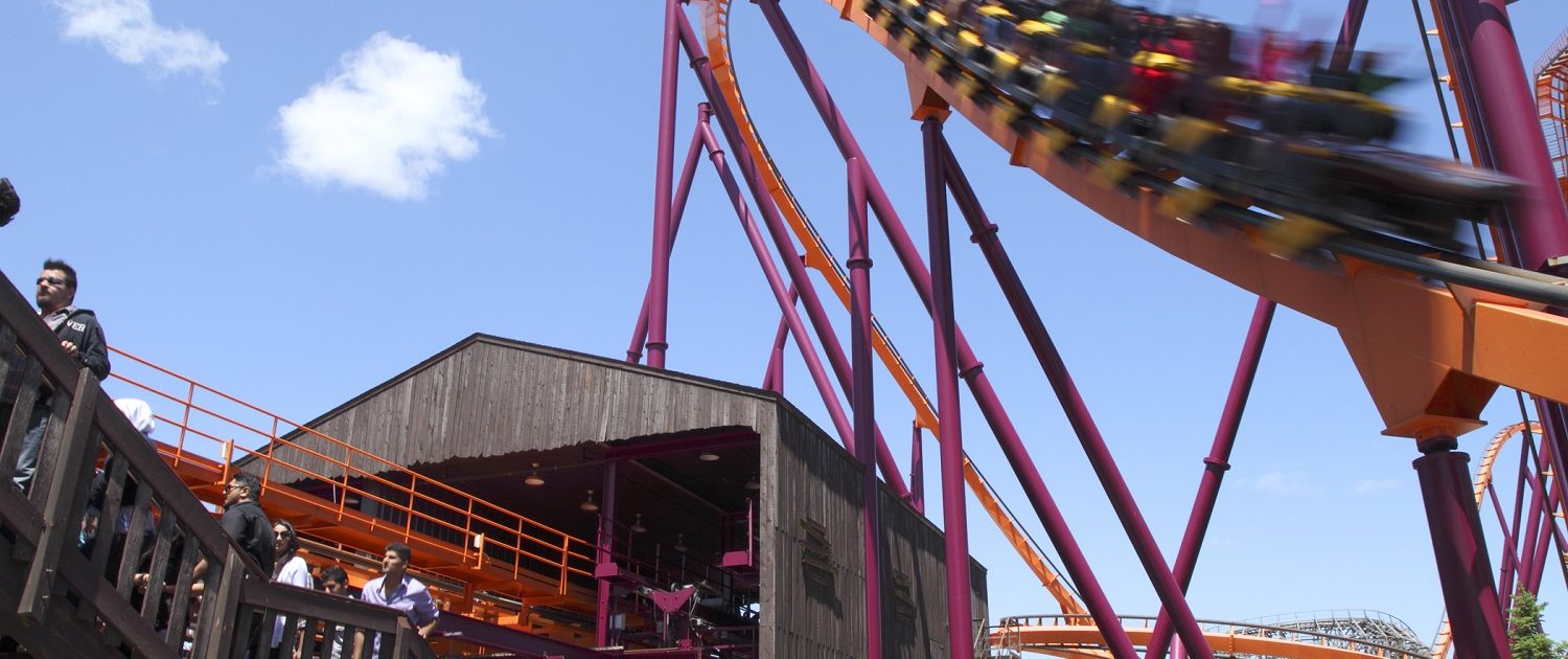 Six Flags Great America - Raging Bull view from the ride launch