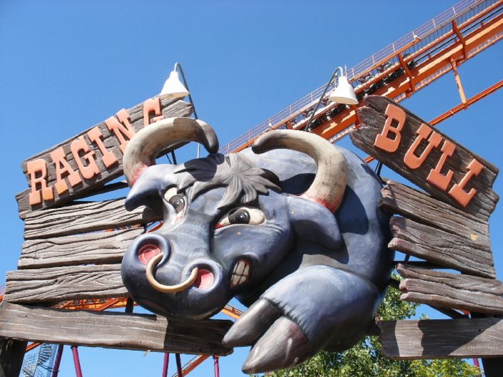 Six Flags Great America – Raging Bull 4 Six Flags Great America - Raging Bull sign marquee