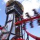 The adrenaline-pumping thrill element as the X Flight train speeds through the Control Tower.